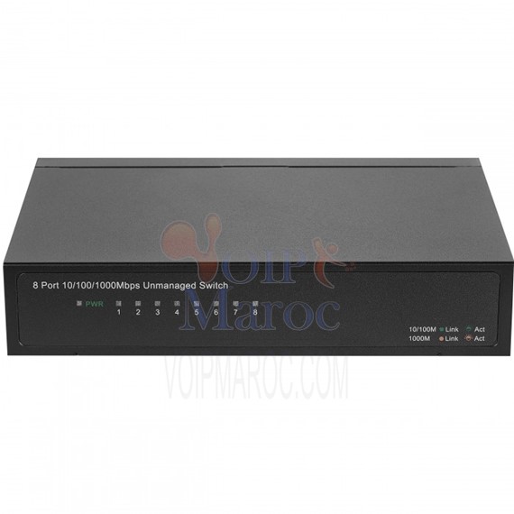 Switch 8 Ports 10/100/1000 Mbps (Auto MDI / MDIX) Rack S1508
